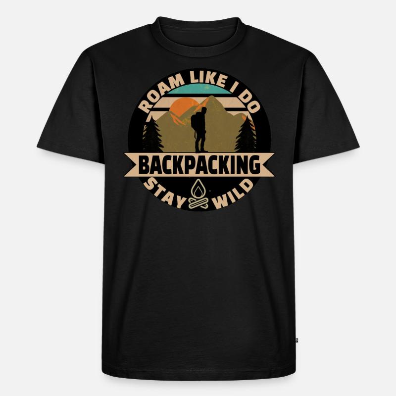 Backpacker entwerfen Backpacking - Männer Premium Bio T-Shirt - Schwarz