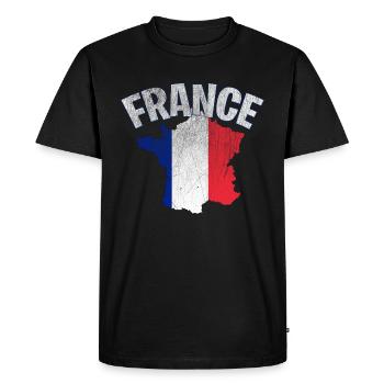 France France Drapeau - T-shirt Premium bio Homme - noir - Devant - Nico (187cm)
