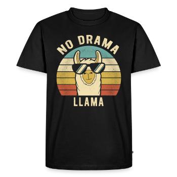 Rétro de lama - aucun cadeau drôle de drame LLama - T-shirt Premium bio Homme - noir - Devant - Nico (187cm)