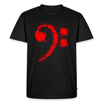Bass Clef Red - Cadeau drôle d'amateurs de musique - T-shirt Premium bio Homme - noir - Devant - Nico (187cm)