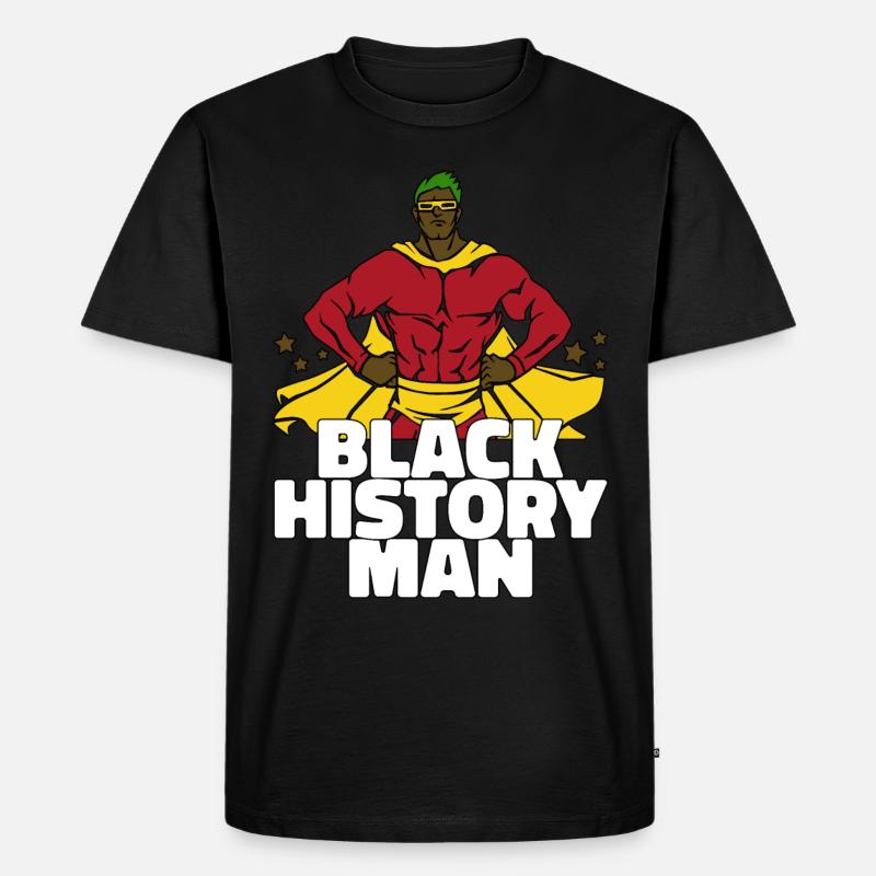 black history Superheld Geschenk - Männer Premium Bio T-Shirt - Schwarz