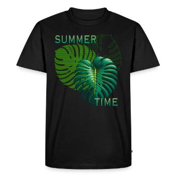 heure d'été - T-shirt Premium bio Homme - noir - Devant - Nico (187cm)