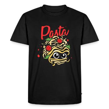 Pâtes Pâtes - T-shirt Premium bio Homme - noir - Devant - Nico (187cm)