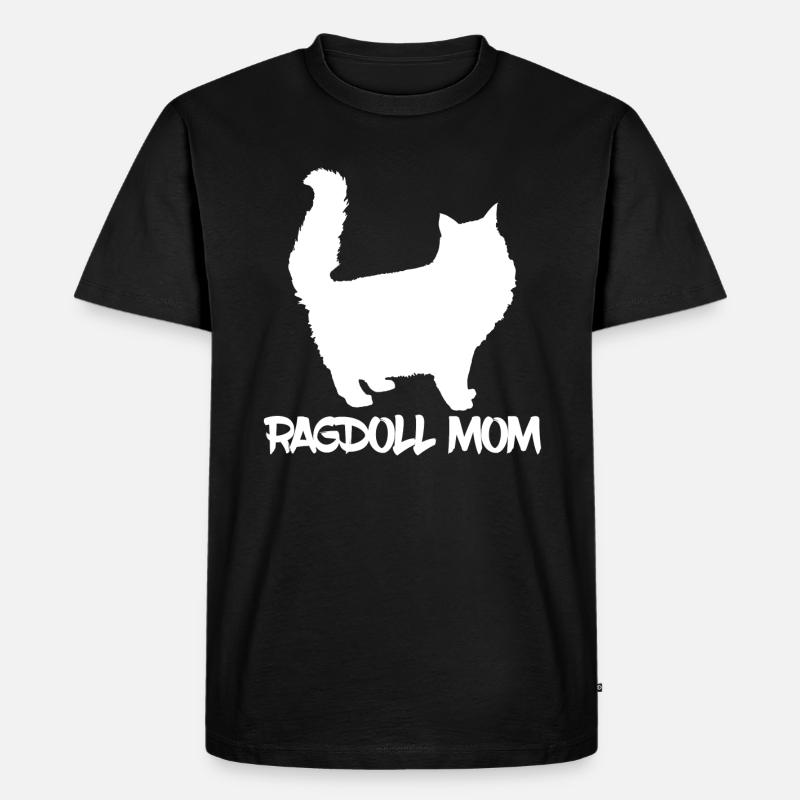 Ragdoll Mom - Männer Premium Bio T-Shirt - Schwarz