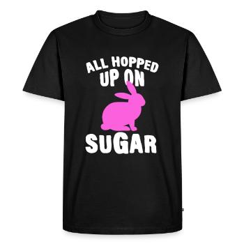Joyeux lapin de Pâques drôle de jour de Pâques - T-shirt Premium bio Homme - noir - Devant - Nico (187cm)