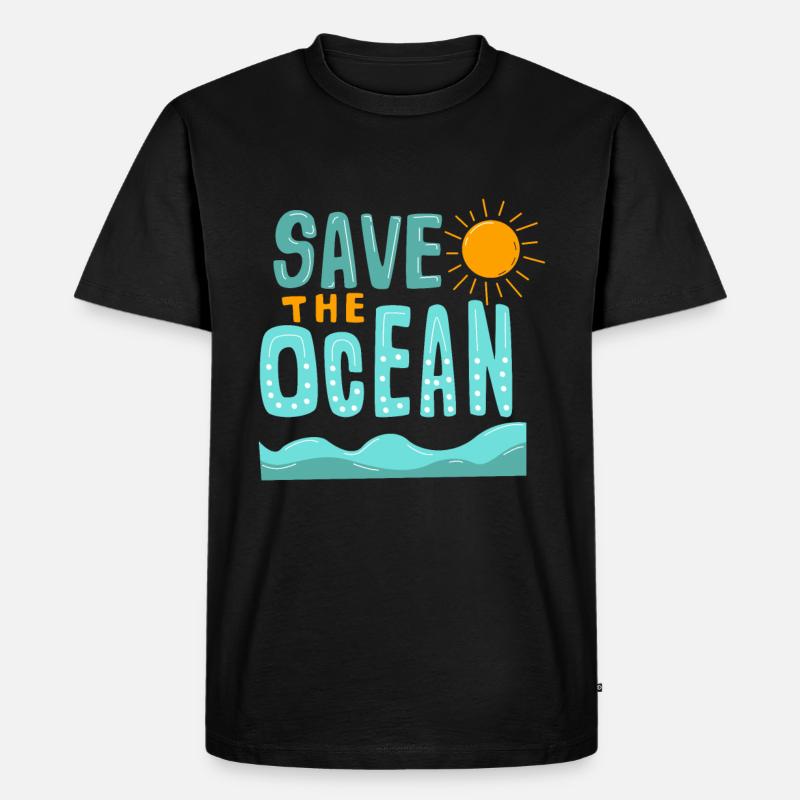 Save The Ocean - Männer Premium Bio T-Shirt - Schwarz