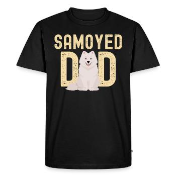 Samoyed Papa doux Samoyed Papa - T-shirt Premium bio Homme - noir - Devant - Nico (187cm)