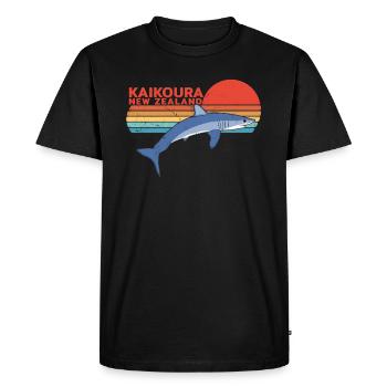 New Zealand Kaikoura Makohai - Men's Premium Organic T-Shirt - black - Front - Nico (187cm)
