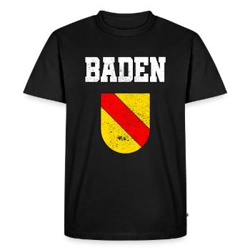 Blason de Baden Badisch cadeau du Badnerland - T-shirt Premium bio Homme - noir - Devant - Nico (187cm)