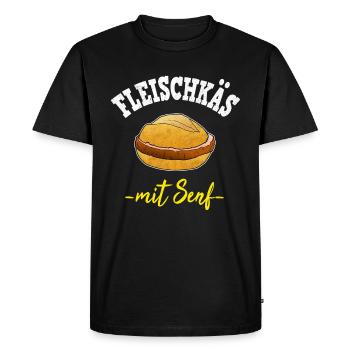 Moutarde à la viande Badisch Drôle Baden Fleischkäs - T-shirt Premium bio Homme - noir - Devant - Nico (187cm)