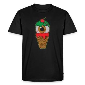 Crème glacée zombie avec limon vert - T-shirt Premium bio Homme - noir - Devant - Nico (187cm)