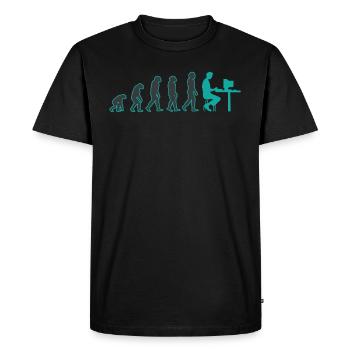 Evolution computer nerd nerds gift idea - Men's Premium Organic T-Shirt - black - Front - Nico (187cm)