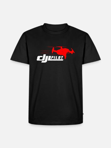 DJI Drone Airplane Pilot flyer Helicopter Gift - Men's Premium Organic T-Shirt - black