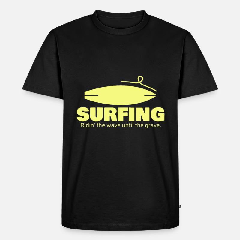 Surfing , Geschenk, Geschenkidee - Männer Premium Bio T-Shirt - Schwarz