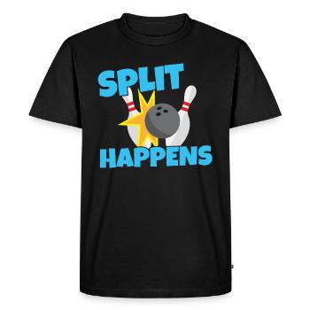 Bowling Split Happens - Sport Ball Geschenk - Men's Premium Organic T-Shirt - black - Front - Nico (187cm)