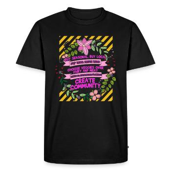 sauver la planète - T-shirt Premium bio Homme - noir - Devant - Nico (187cm)