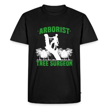 Cadeau de scie à chaîne d'arboriste Förster - T-shirt Premium bio Homme - noir - Devant - Nico (187cm)