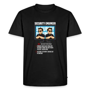 Sécurité informatique Définition de la sécurité Cybersécurité - T-shirt Premium bio Homme - noir - Devant - Nico (187cm)