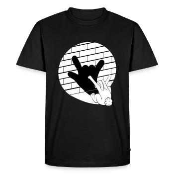 Lapin rock n roll lapin ombre lapin lapin - T-shirt Premium bio Homme - noir - Devant - Nico (187cm)