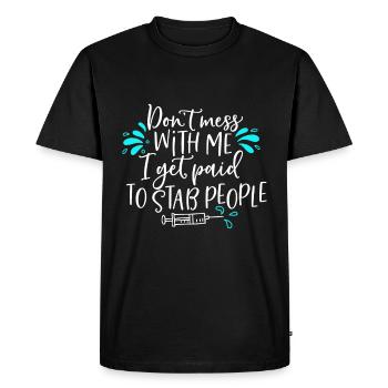 Doctor's assistant - Men's Premium Organic T-Shirt - black - Front - Nico (187cm)