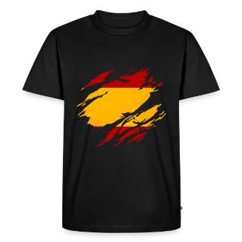 Spain flag - Men's Premium Organic T-Shirt - black - Front - Nico (187cm)