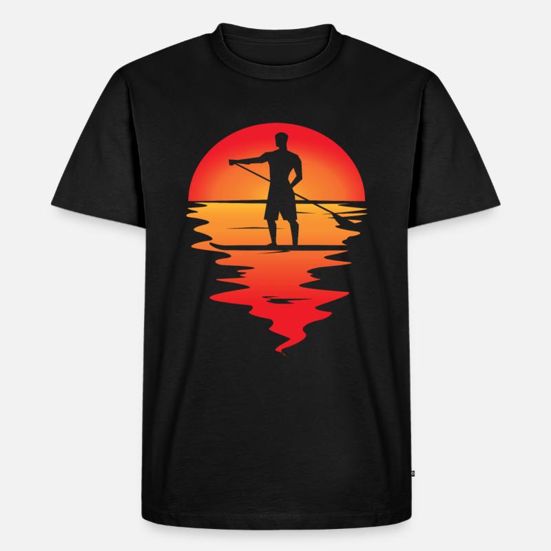 SUP Stand Up Paddle - Männer Premium Bio T-Shirt - Schwarz