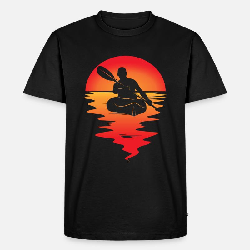 Kanu - Männer Premium Bio T-Shirt - Schwarz