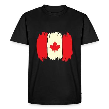 Drapeau du Canada - T-shirt Premium bio Homme - noir - Devant - Nico (187cm)