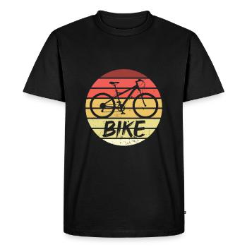 Faire du vélo - T-shirt Premium bio Homme - noir - Devant - Nico (187cm)