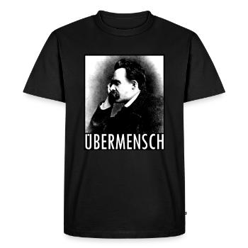 Friedrich Nietzsche | | philosophy - Men's Premium Organic T-Shirt - black - Front - Nico (187cm)
