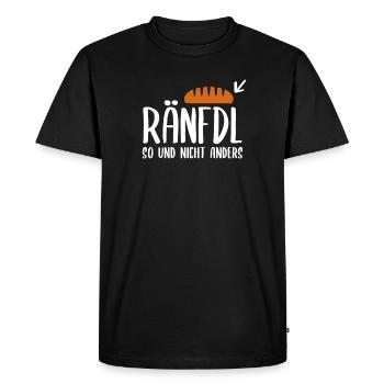 Ränfdl bread Saxon Saxony baker gift - Men's Premium Organic T-Shirt - black - Front - Nico (187cm)