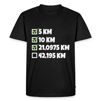Marathon marathon jogging coureur cadeau - T-shirt Premium bio Homme - noir - Devant - Nico (187cm)