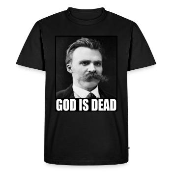 Friedrich Nietzsche | Dieu est mort | Dieu est mort - T-shirt Premium bio Homme - noir - Devant - Nico (187cm)