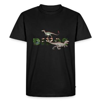 Dinosaurier Dinos Tyrannosaurus Allosaurus - Männer Premium Bio T-Shirt - Schwarz - Vorne - Nico (187cm)