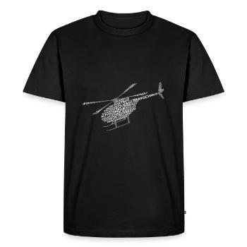 Hélicoptère Pilot Shirt Cadeau Nato Alphabet - T-shirt Premium bio Homme - noir - Devant - Nico (187cm)