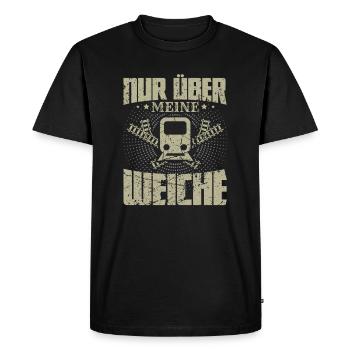 Juste à propos de mon soft conducteur de train cadeau - T-shirt Premium bio Homme - noir - Devant - Nico (187cm)