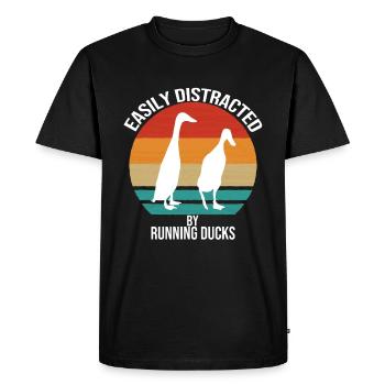 Laufente Selbstversorger Gärtner Ente Geschenk - Männer Premium Bio T-Shirt - Schwarz - Vorne - Nico (187cm)