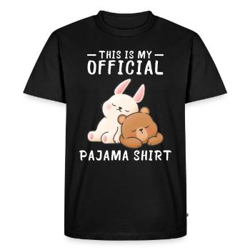 Lapin Teddy Ours t-shirt pyjama - T-shirt Premium bio Homme - noir - Devant - Nico (187cm)