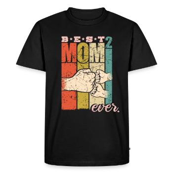 Meilleure maman Ever jumeau mère jumeaux mère - T-shirt Premium bio Homme - noir - Devant - Nico (187cm)