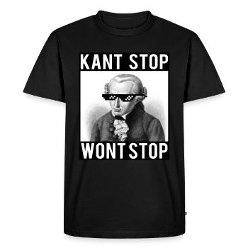 Kant Stop Wont Stop | Meme | Funny | philosophy - Men's Premium Organic T-Shirt - black - Front - Nico (187cm)