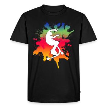 trottinette freestyle - T-shirt Premium bio Homme - noir - Devant - Nico (187cm)