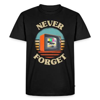 Rétro TV N’Oubliez jamais nostalgie Vintage - T-shirt Premium bio Homme - noir - Devant - Nico (187cm)