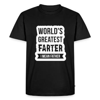 Papa-Père-Papa-Papa-Grand-père-Opi-Homme-Conjoint-Parrain-Paps - T-shirt Premium bio Homme - noir - Devant - Nico (187cm)