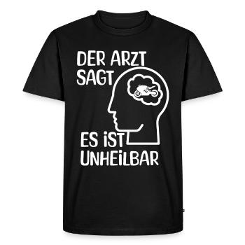 Motorcycling - The doctor says it's incurable - Men's Premium Organic T-Shirt - black - Front - Nico (187cm)