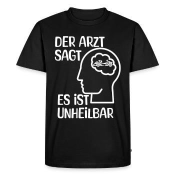 Motorcycling - The doctor says it's incurable - Men's Premium Organic T-Shirt - black - Front - Nico (187cm)