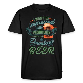 Drôle de bière Hommes Fête de la bière Barbecue Cadeau - T-shirt Premium bio Homme - noir - Devant - Nico (187cm)