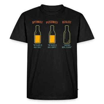 Drôle de bière Hommes Fête de la bière Barbecue Cadeau - T-shirt Premium bio Homme - noir - Devant - Nico (187cm)