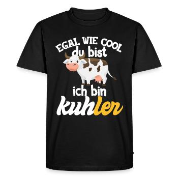 Gift for dairy farmer I am cow milk cow - Men's Premium Organic T-Shirt - black - Front - Nico (187cm)