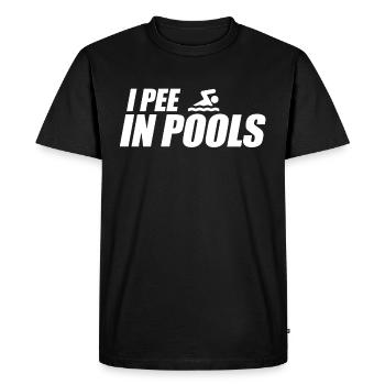 Je fais pipi dans les piscines Je fais pipi dans les piscines de la mer du Nord - T-shirt Premium bio Homme - noir - Devant - Nico (187cm)
