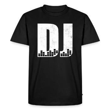 DJ Music House Techno Trance Headphones Music - Men's Premium Organic T-Shirt - black - Front - Nico (187cm)